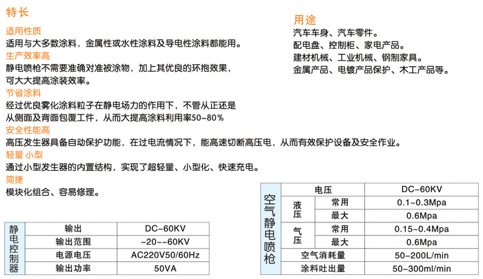 2050空气手持静电喷枪